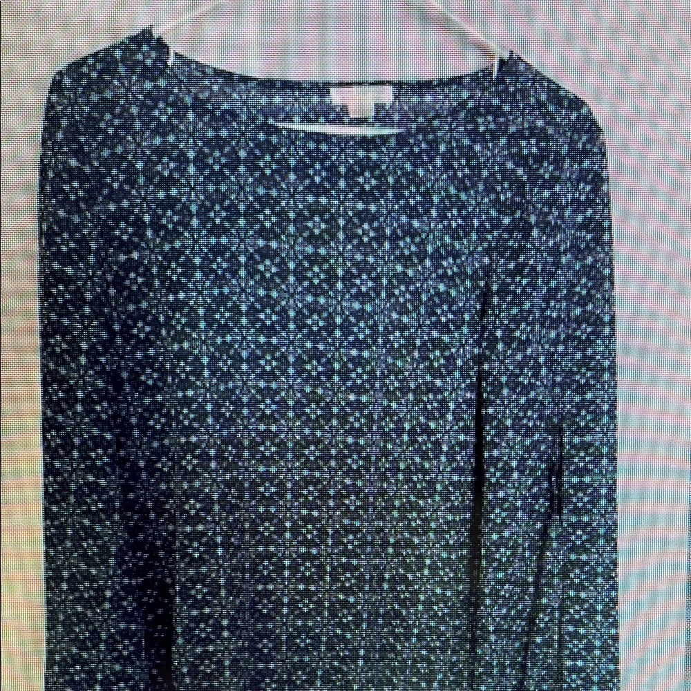 Elegant Blue Patterned Women’s Blouse